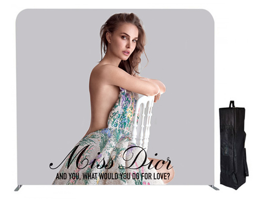 2.4m wide Straight Fabric Display Stands