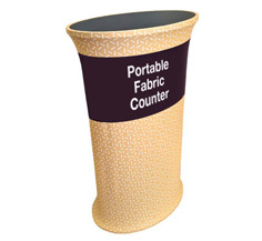 Fabric Oval Exhibition Counter