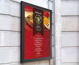 Black Wall Mounted Lockable Information Boards