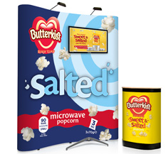 3x2 Curved Pop Up for Large TV Screens (32" to 60")