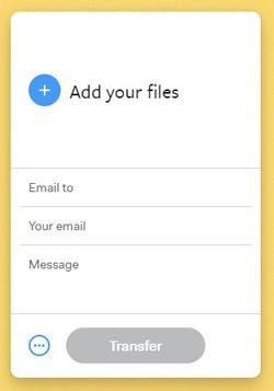 WeTransfer Add New Files Box WeTransfer Add New Files Box