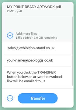 WeTransfer completed transfer box WeTransfer completed transfer box